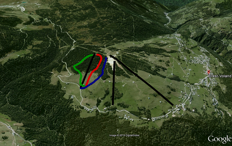 Situation sur une vue 3D Google Earth