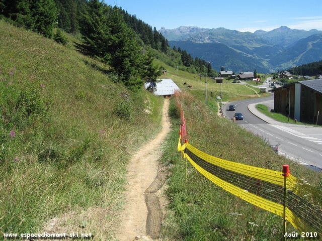 La piste se termine ensuite sur une portion plane en amont de l'Avenue des JO...