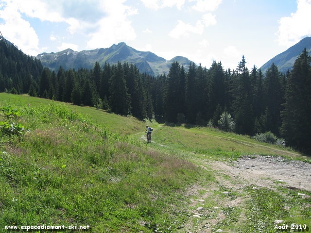 Dpart au Plateau de Cuvy, sur la droite en arrivant du TSD4 du Grand Mont