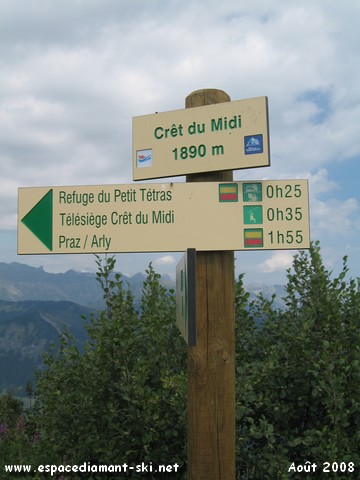 Au sommet du Cr�t du Midi, � 1890 m�tres d'altitude !