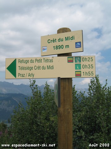 Au sommet du Crt du Midi,  1890 mtres d'altitude !
