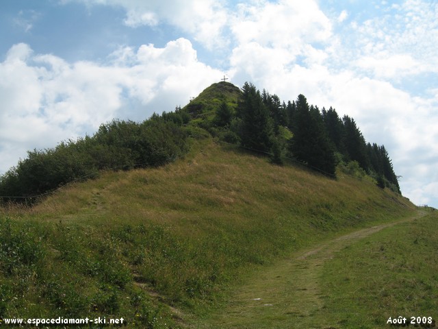 Vue sur la descente assez technique et dlicate rejoignant le chemin principal