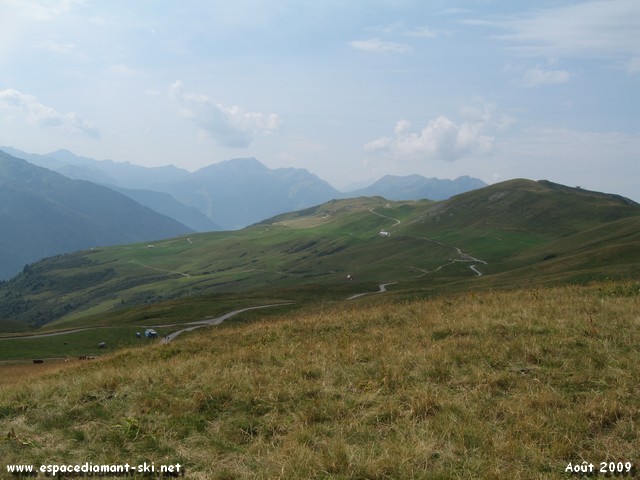 Vue sur l'itinraire aller et la Combe de Bellastat