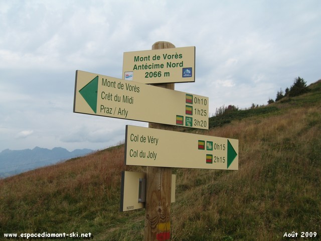 Antcime (sommet secondaire) Nord du Mont de Vors,  2066 m