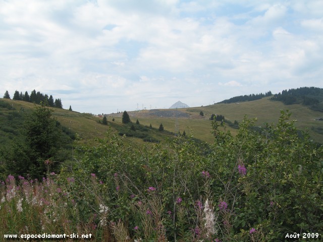 Vue sur le Mont Charvin,  proximit du Col de la Lgette