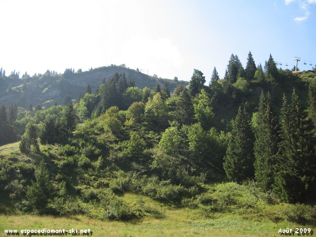 Vue sur les pentes escarpes du massif du Vors
