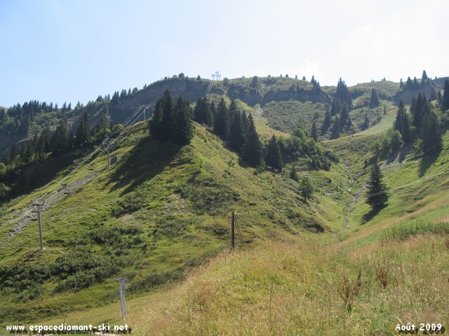 Les pentes escarpes du massif