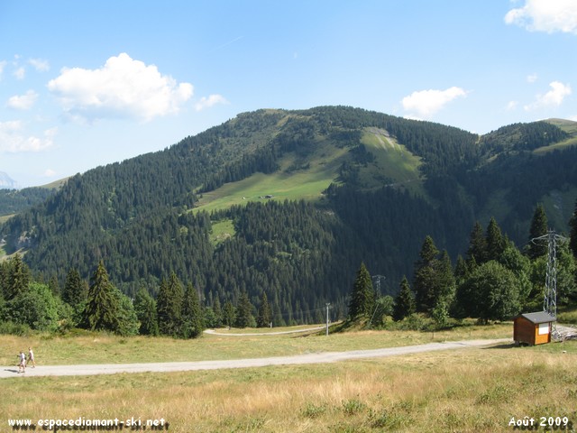 Vue sur la montagne de Ban Rouge derrire nous