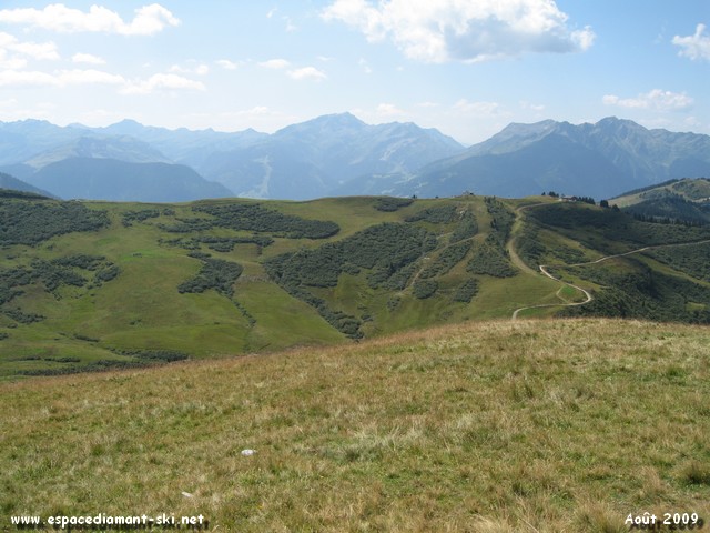La Combe de Douce et le sommet Brichou aux Saisies