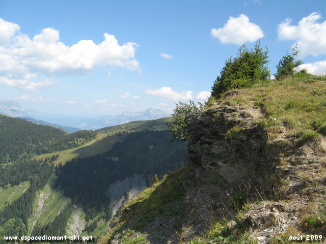 Quelques rochers avec l'Aiguille de Varan en arrire plan