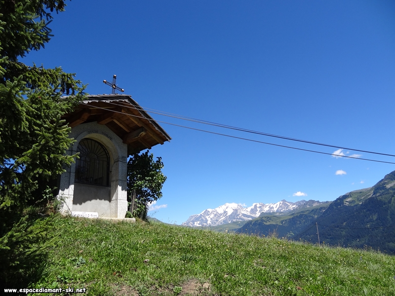 L'oratoire de Nantailly et le Mont Blanc