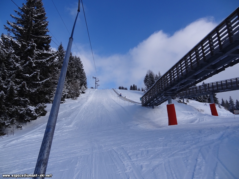 Croisement avec les Blanchots et vue sur la plus forte monte de la ligne