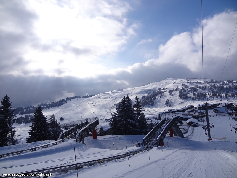 Depuis cette monte, vue sur Bisanne derrire nous