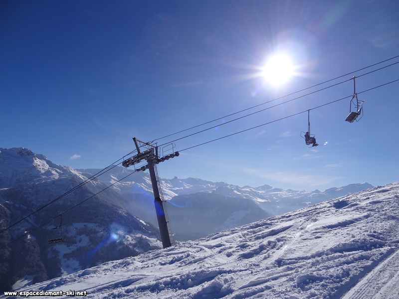 Avec la Pierra Menta et le Massif du Beaufortain en toile de fond
