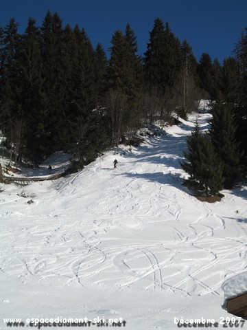 La piste noire de la Cubrotte ; trac de l'ancien TK de la Lgette
