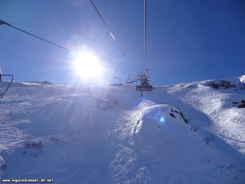 Dans la monte entre les pylnes 4 et 5
