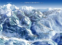 Plan des pistes Espace Diamant - Hiver 2005-2006