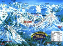 Plan des pistes Les Saisies - Hiver 1998-1999