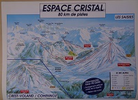 Plan des pistes Les Saisies - Hiver 1999-2000