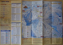Plan des pistes Les Saisies - Hiver 2001-2002