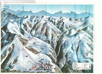 Plan des pistes Notre Dame de Bellecombe - Entre 1970 et 1977