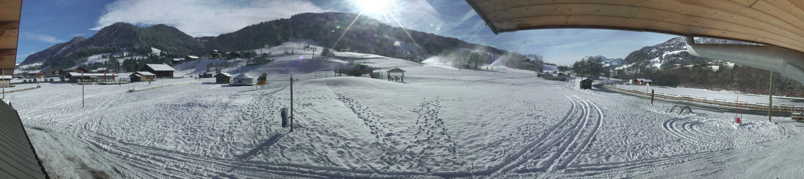 Production �galement sur le front de neige des Varins � Praz sur Arly