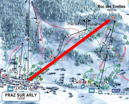 Situation approximative de l'éventuel TS des Bernards